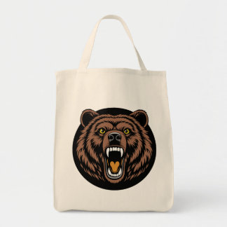 Roaring Bear Power Emblem Tote Bag