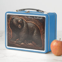 Roaring Beast: Leather Etched Majesty