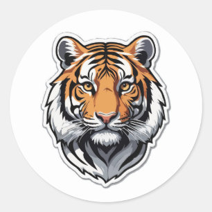 Roaring Bengal Tiger Face Sticker 
