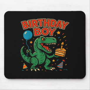 Roaring Birthday Boy Dinosaur Celebration Design _ Mouse Mat