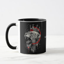 Roaring Crowned Lion Trash Polka Mug