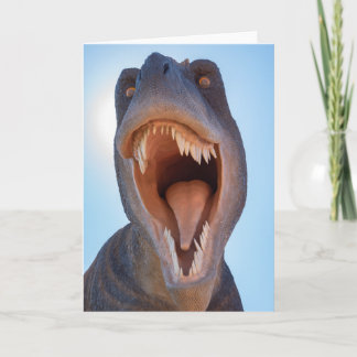 Roaring Dinosaur Blank Card
