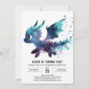Roaring Dragon Birthday Custom Invitation