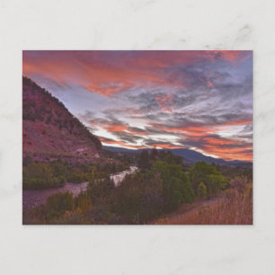 Roaring Fork River Sunrise, Colorado Postcard