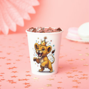 Roaring Fun! Baby Lion King Birthday Party Paper Cups