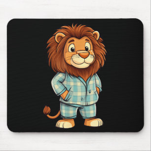 Roaring Giggles_ Lion In Pajama Costume For Sleepy Mouse Mat
