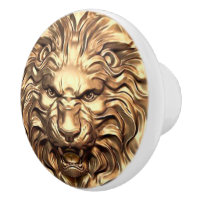 Roaring Gold Lion Head