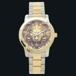 Roaring Gold Lion Head eWatch Watch<br><div class="desc">Roaring Gold Lion Head eWatch Watch.</div>