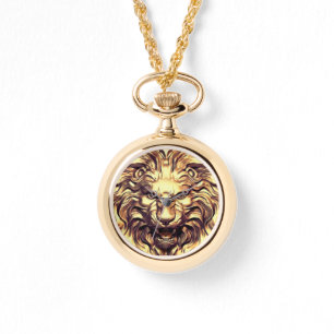 Roaring Gold Lion Head eWatch Watch