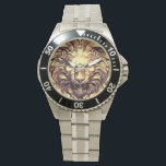 Roaring Gold Lion Head eWatch Watch<br><div class="desc">Roaring Gold Lion Head eWatch Watch.</div>