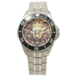 Roaring Gold Lion Head eWatch Watch