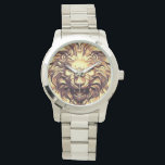 Roaring Gold Lion Head eWatch Watch<br><div class="desc">Roaring Gold Lion Head eWatch Watch.</div>