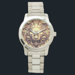 Roaring Gold Lion Head eWatch Watch<br><div class="desc">Roaring Gold Lion Head eWatch Watch.</div>
