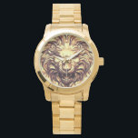 Roaring Gold Lion Head Watch<br><div class="desc">Roaring Gold Lion Head Watch.</div>