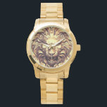 Roaring Gold Lion Head Watch<br><div class="desc">Roaring Gold Lion Head Watch.</div>