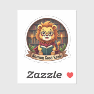 Roaring Good Reads - Cute Lion Sticker