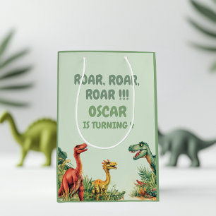 Roaring Good Time Dinosaur Party Gift Medium Gift Bag