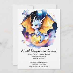 Roaring Good Time: Dragon Baby Shower Invitation