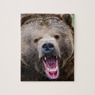 Roaring Grizzly Bear Jigsaw Puzzle