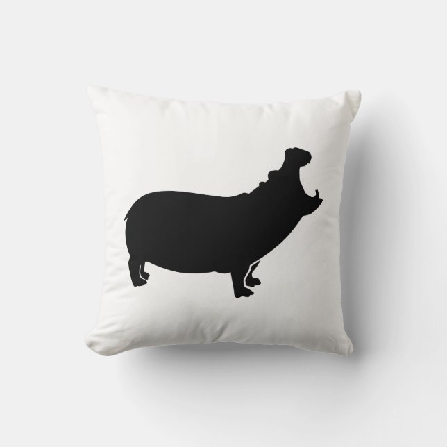 Roaring hippo cushion (Front)