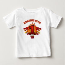 Roaring Into 1 Dragon Birthday T-Shirt