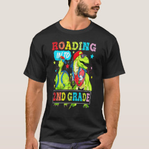 Roaring into 2nd Grade Dinosaur Backpack Back To S T-Shirt