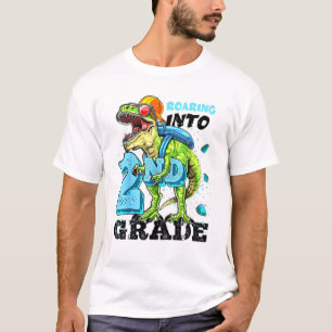 Roaring Into 2nd Grade T Rex Boys T-Shirt