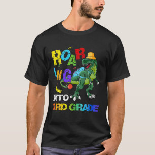 Roaring Into 3Rd Grade Dinosaur Back To School Kid T-Shirt