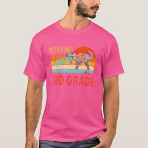 Roaring Into 3rd Grade Dinosaur Rex Back To School T-Shirt