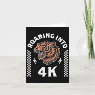 Roaring Into 4k Tiger Back To School Kid Im Ready Card