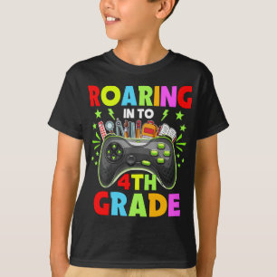 Roaring Into 4th Grade Teacher 4th Grade Back to T-Shirt