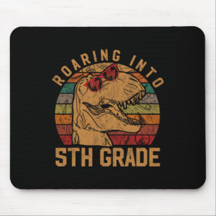 Roaring Into 5th Grade Fifth Cl Gift Byck To Schoo Mouse Mat