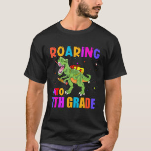 Roaring Into 7th Grade Dinosaur Boys Girls Back To T-Shirt