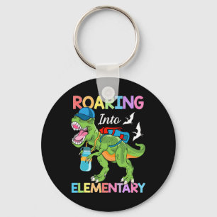 Roaring Into Elementary Dinosaur Boys Girls Byck T Key Ring