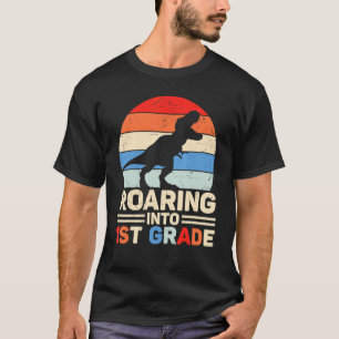 Roaring Into First Grade Rex Cute 1st Grade T-Shirt