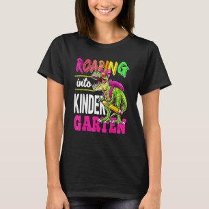 Roaring Into Kindergarten Dinosaur Back To School T-Shirt