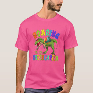 Roaring Into Kindergarten Dinosaur Rex Back To Sch T-Shirt