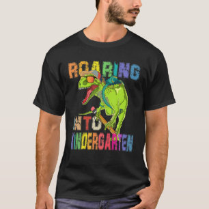 Roaring Into Kindergarten Dinosaur T Rex Back To S T-Shirt