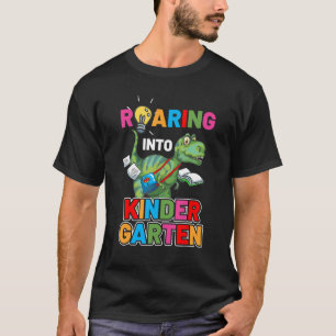 Roaring Into Kindergarten Dinosaur Teacher Back To T-Shirt