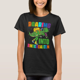 Roaring Into Kindergarten Rex Boys Back To School T-Shirt