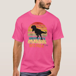 Roaring Into Pre K Dinosaur Back To School First D T-Shirt