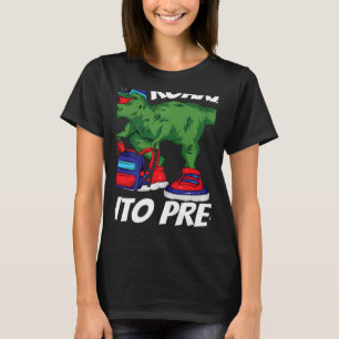 Roaring into Pre K Dinosaur Rex Back to School Kid T-Shirt