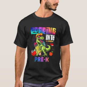Roaring Into Pre K Dinosaur Rex Back To School Kid T-Shirt