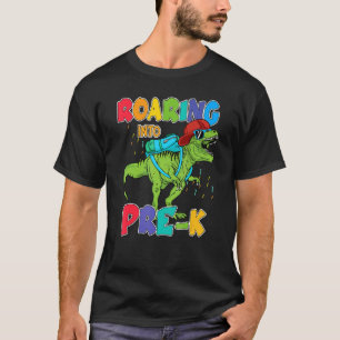 Roaring Into Pre K Grade Happy First Day Of School T-Shirt