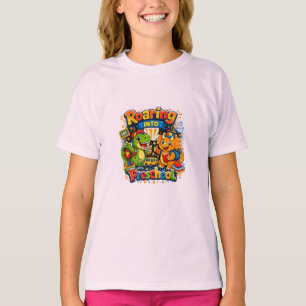 Roaring Into Preschool Dinosaur Back To School T-Shirt