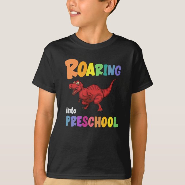 Roaring Into Preschool T-Shirt (Front)