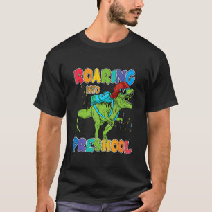 Roaring Into Preschool Trex Dinosaur Back To Schoo T-Shirt