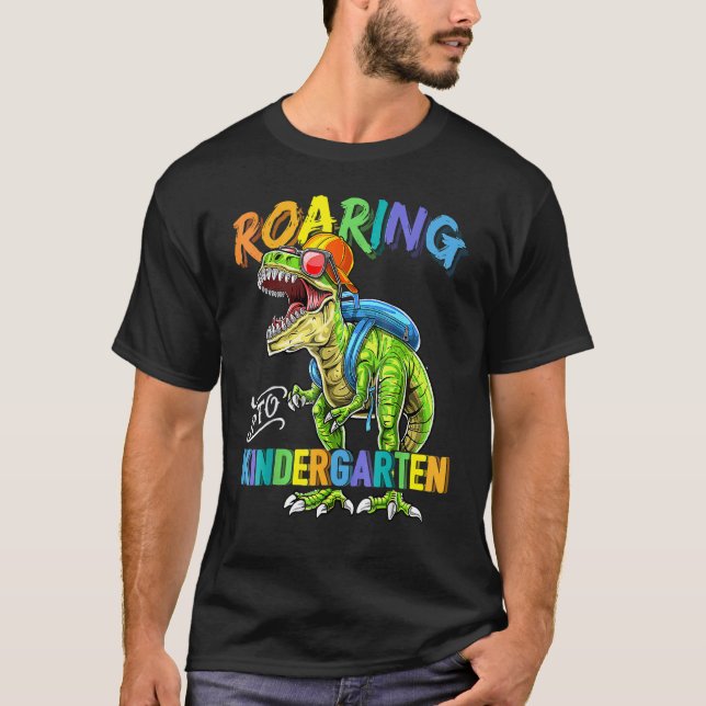 Roaring Kindergarten Dinosaur Rex Back To School B T-Shirt (Front)