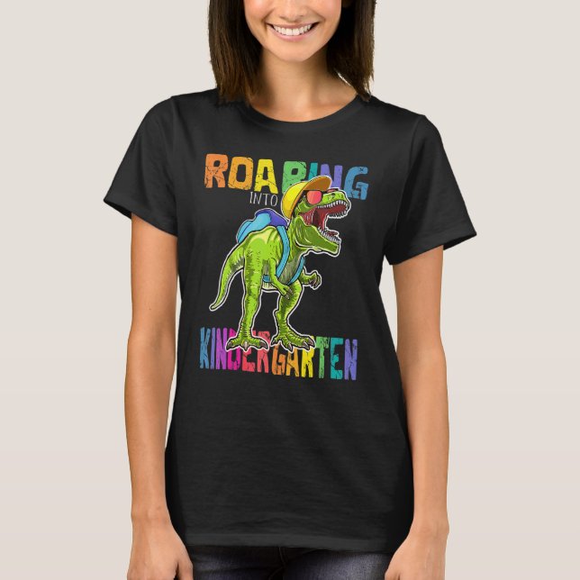 Roaring Kindergarten Dinosaur Rex Back To School B T-Shirt (Front)