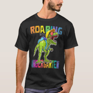 Roaring Kindergarten Dinosaur Rex Back To School T-Shirt